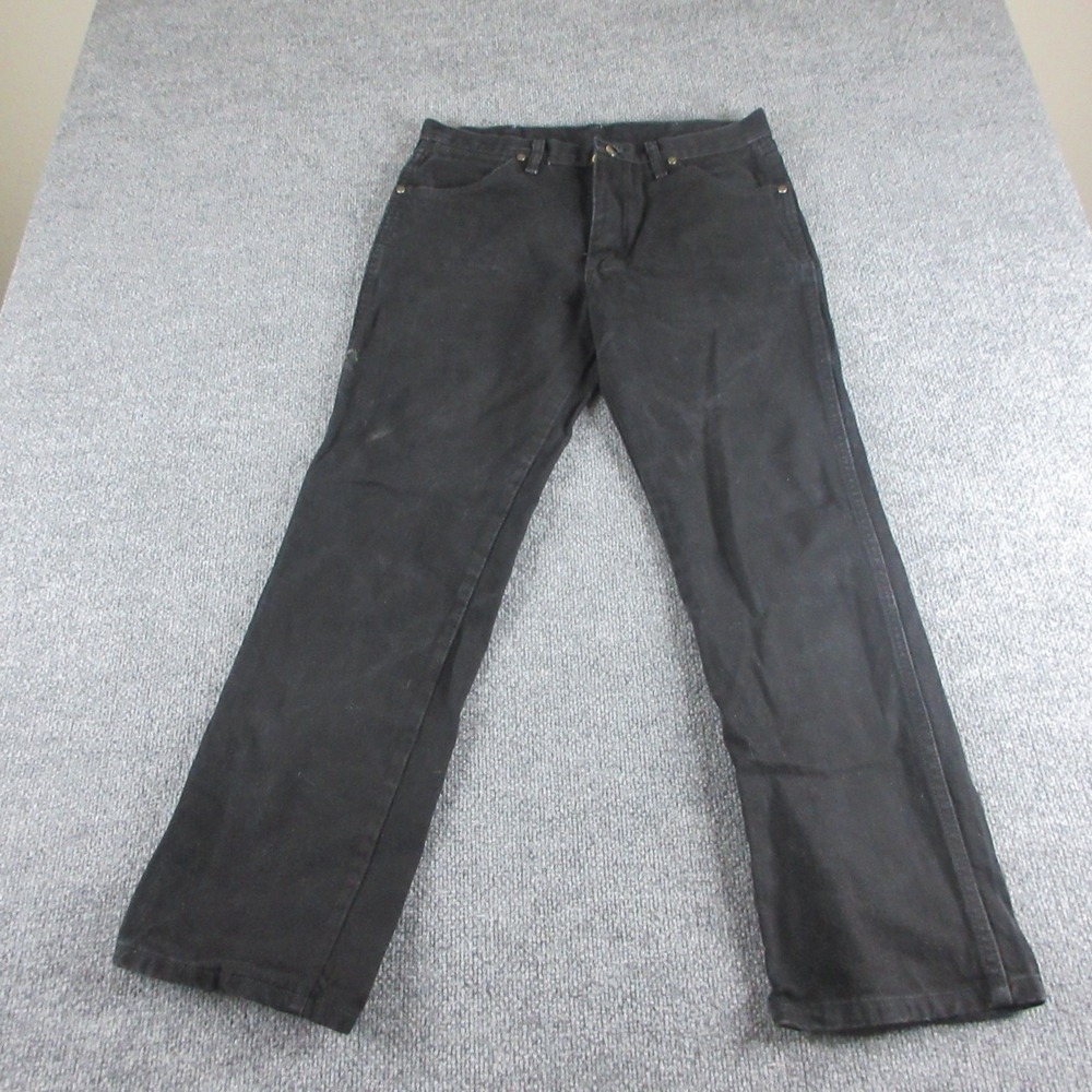Wrangler Jeans Mens‎ 33x30 Black Cowboy Cut Straight Leg Cowboy Denim Workwear